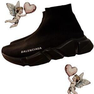 Balenciaga Women’s Speed 2.0 Black Knit Sneakers